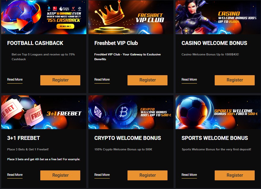 Bonuses and Promotions at FreshBet Casino